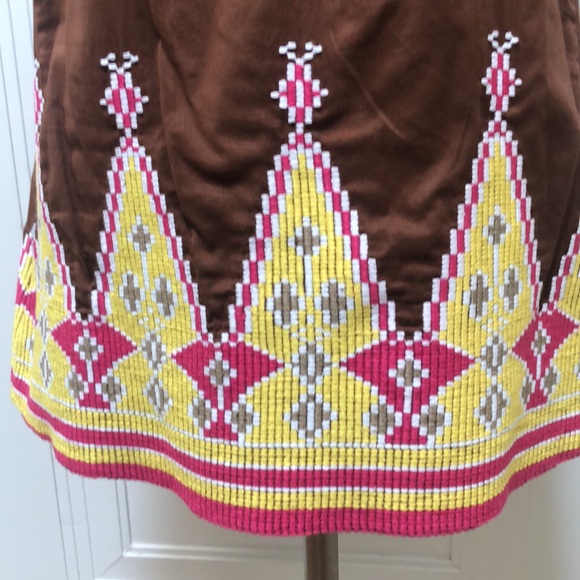 Tory Burch Brown Pink Yellow Sleeveless Tunic NWT - Picture 3 of 14